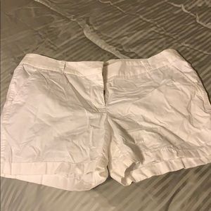 J Crew 3 inch white shorts